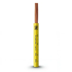 سلك مفرد نحاس مجدول CU/PVC مساحة 6mm2 450/750 فولت لون أصفر | شركة كابلات جدة