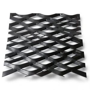 Hot Rolled Steel Expanded Metal Mesh Thickness 2.7 mm Width 1.22 m Length 4 m, Black