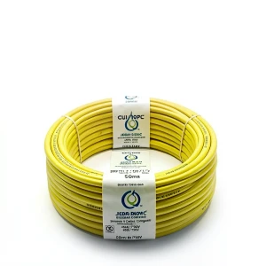 Single Core Stranded Electrical Cable CU/PVC 50mm, 450/750V, Yellow | Jeddah Cables Company