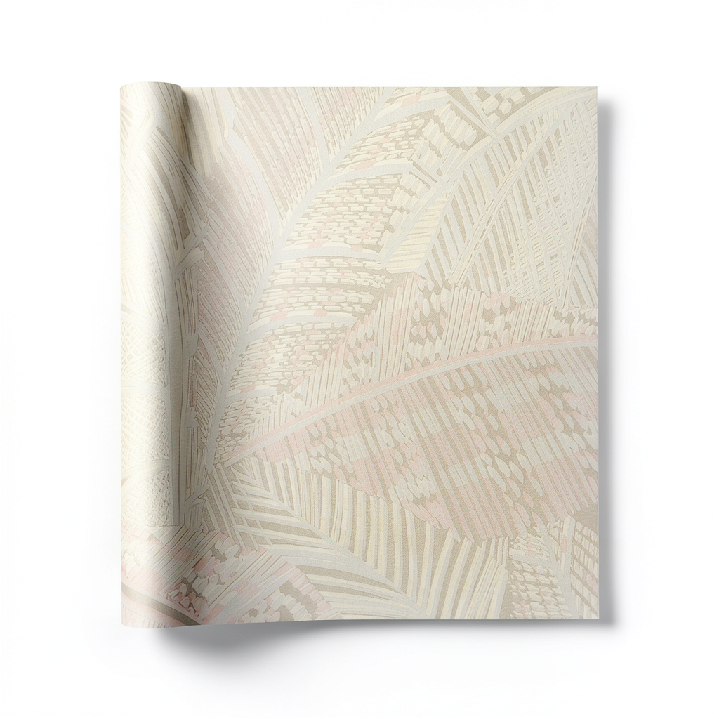 Dutch Leaf Patterned Wallpaper 10 m x 0.53 m Beige, Model 221310