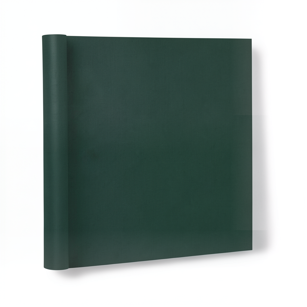 Plain Wall Covering 10m x 0.53m, Dark Green Color, Model 221432