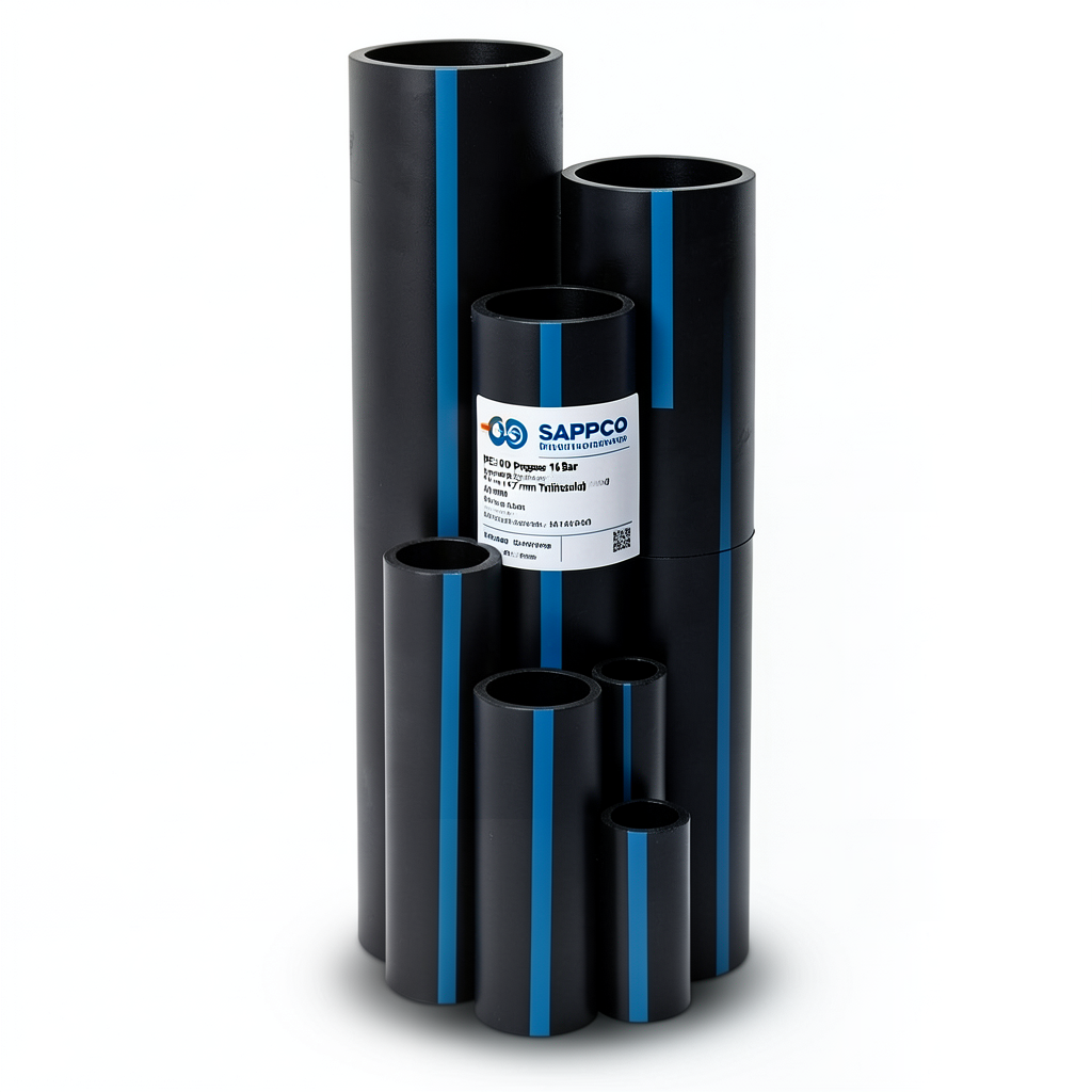 HDPE Pipes PE 100 Pressure 16 Bar 40 mm OD 3.7 mm Thickness Black | SAPPCO