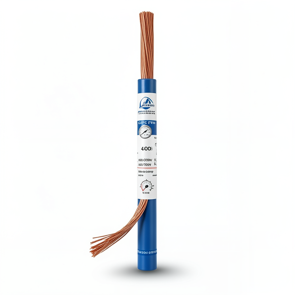 لفة سلك نحاس مجدول CU/PVC مساحة مقطع 400mm2، 450/750 فولت، لون أزرق | شركة كابلات جدة