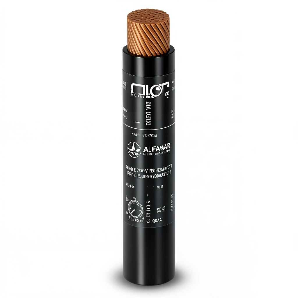Flexible Copper Electric Wire 70mm2 450/750V Heat Resistant PVC Insulated, Black | Al Fanar