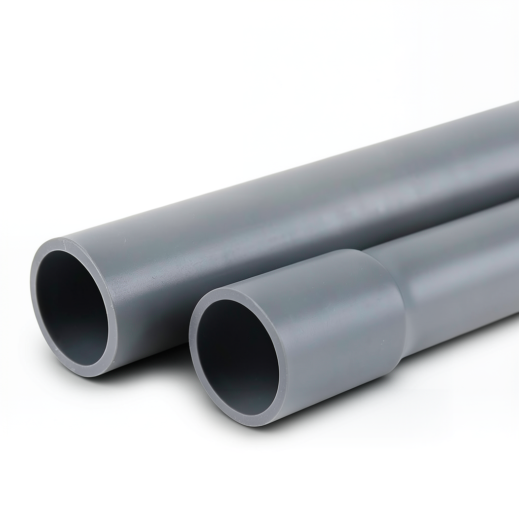 مواسير UPVC ضغط اسمي 17.2 بار مقاس 3/4 إنش سمك 1.6 مم لون رمادي