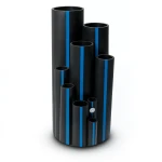 Sappco HDPE Pipes PE 100 Pressure 12.5 Bar Outside Diameter 630 mm Thickness 46.3 mm Black | SAPPCO
