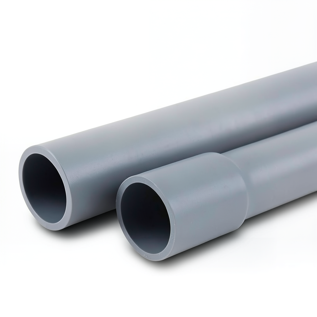 UPVC Pipes Nominal Pressure 17.2 Bar Size 3 inch Thickness 5.2 mm Gray