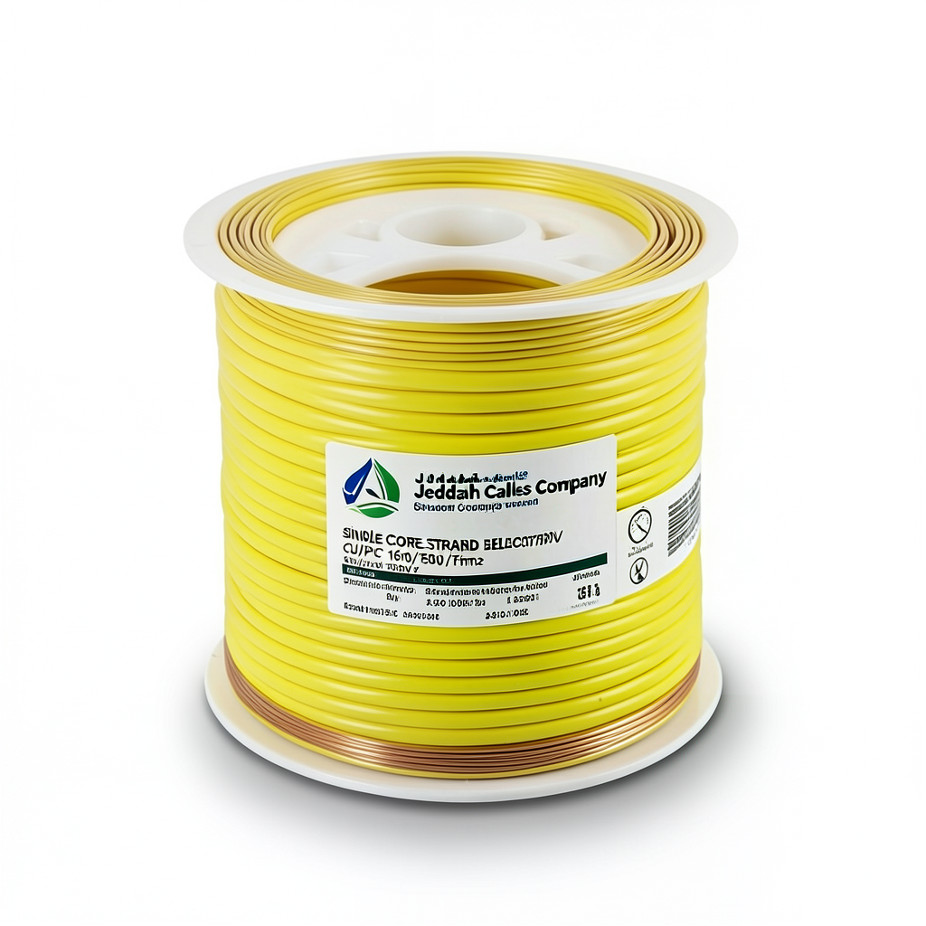 Single Core Stranded Electrical Cable CU/PVC 16mm2 450/750V Yellow | Jeddah Cables Company