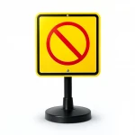 Mobile 'No Parking' Traffic Sign with Base (Battery/Solar)