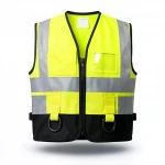 High-Visibility Yellow Safety Vest with Reflective Tape