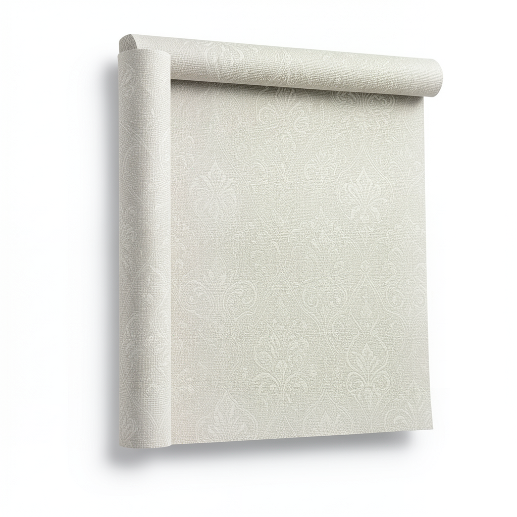 Italian Patterned Wall Covering 10m x 0.53m Pale Beige, Model 73532