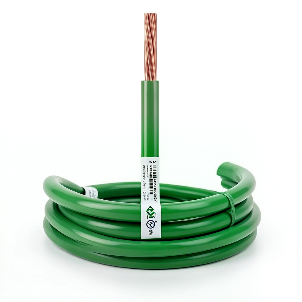 سلك 120mm2 نحاس مجدول CU/PVC، 450/750 فولت، لون أخضر | شركة كابلات جدة
