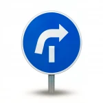 Mandatory Right Turn Traffic Sign