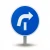 Mandatory Right Turn Traffic Sign