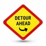 Detour Ahead Traffic Sign (M-1609)