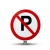 Round No Parking Traffic Sign (M-1613)