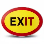 M-1616 Yellow Oval Exit Sign