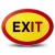 M-1616 Yellow Oval Exit Sign