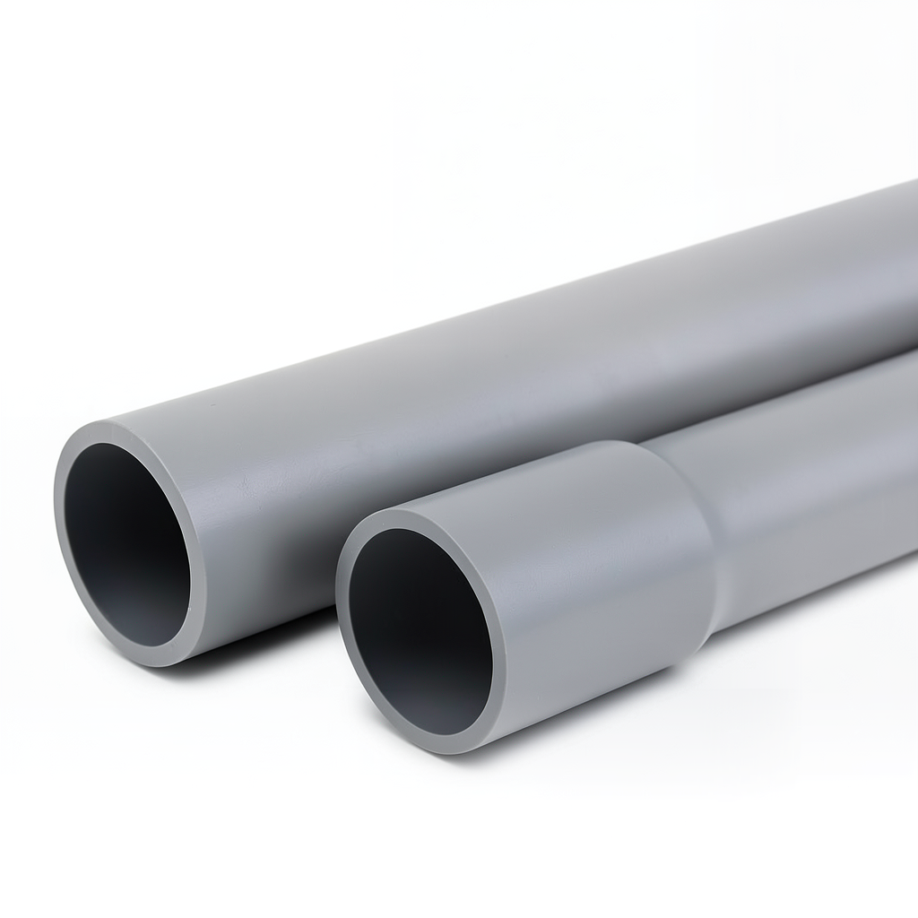 مواسير UPVC ضغط 17.2 بار مقاس 2 إنش سمك 3.6 مم لون رمادي