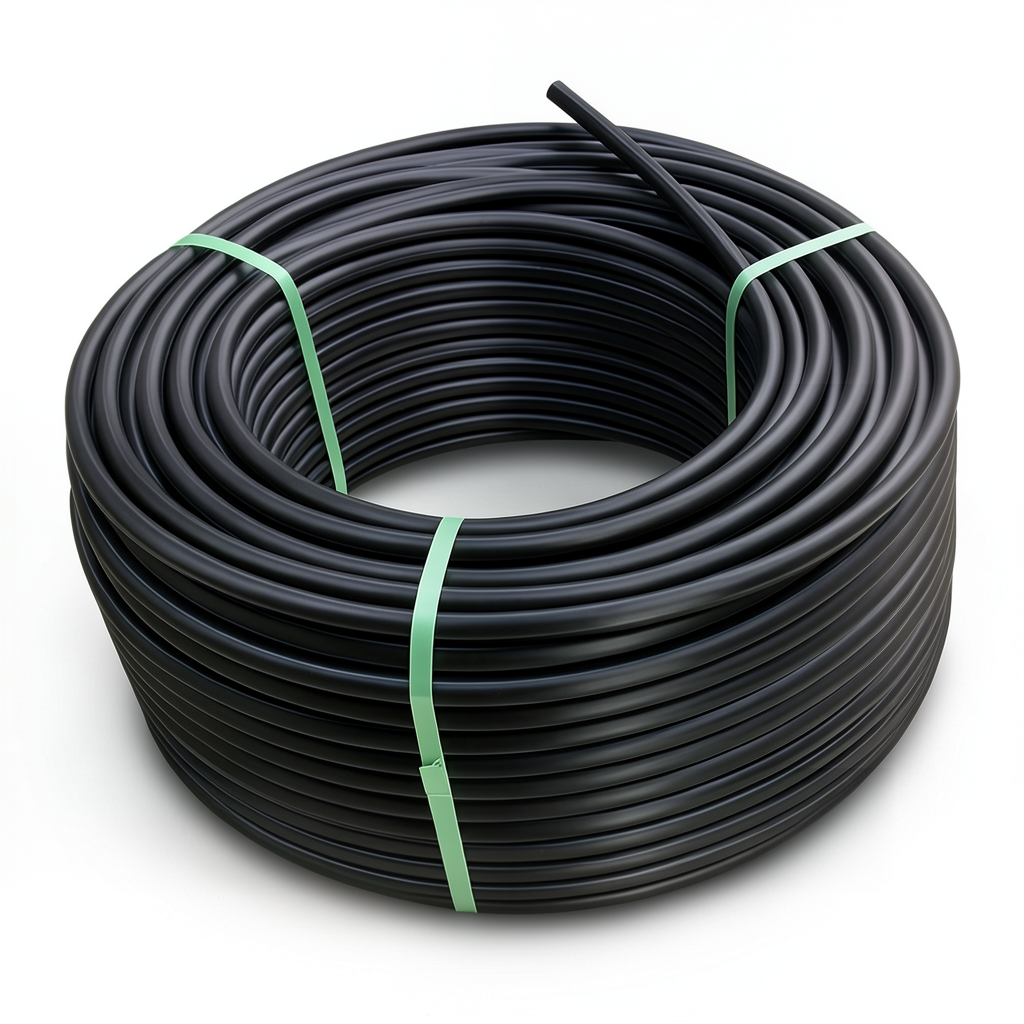 HDPE Plastic Coil Pipe PN 19.2 Bar PE 100, 140 mm SDR 7.4 Black