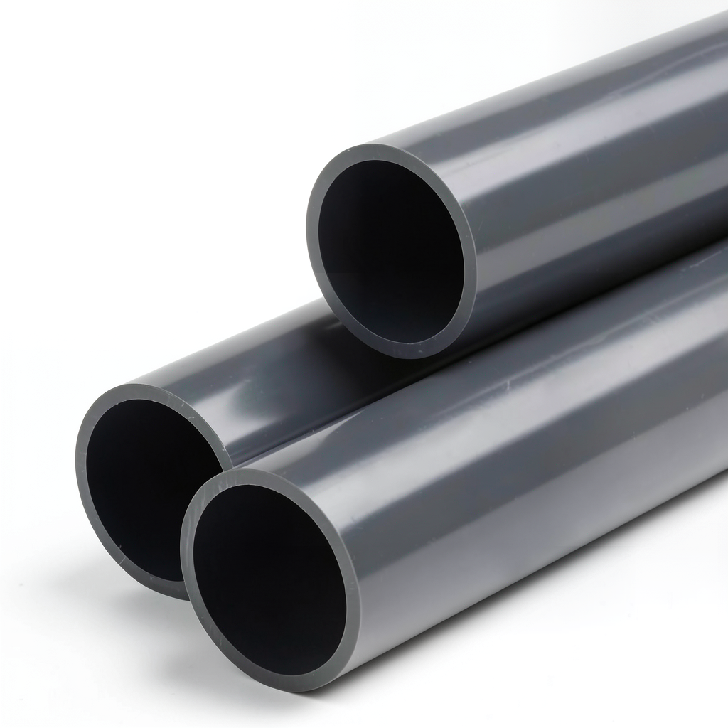 UPVC Plastic Pipe Class 6 Size 1/2 inch Thickness 3.3 mm Dark Gray