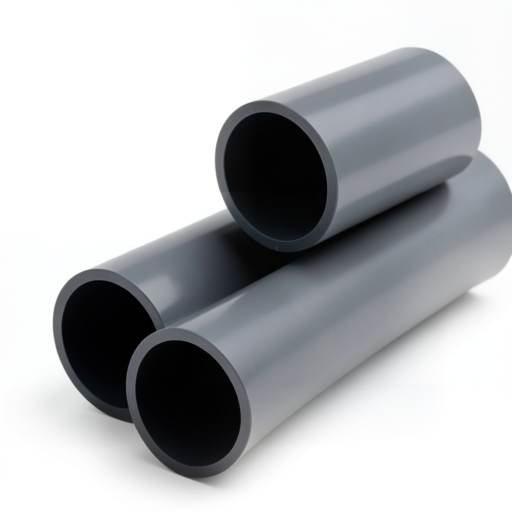 أنابيب بلاستيك UPVC كلاس 6 مقاس 3/4 إنش سماكة 3.4 مم لون رمادي غامق