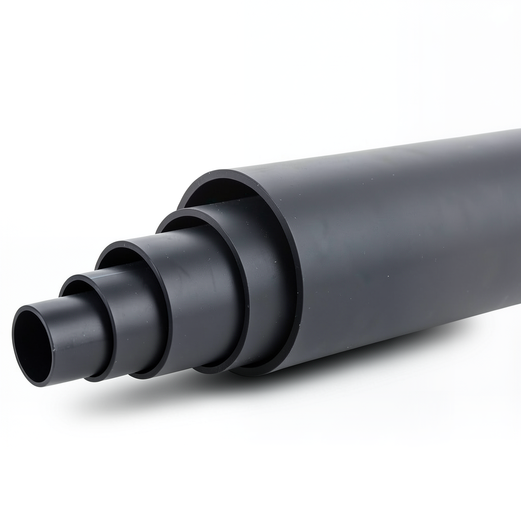 HDPE Polyethylene Pipe PN 9.9 Bar PE 100, 560 mm SDR 13.6, Black