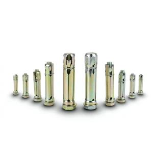 4-Pack Heavy-Duty Carbon Steel Anchor Bolts with Zinc Coating