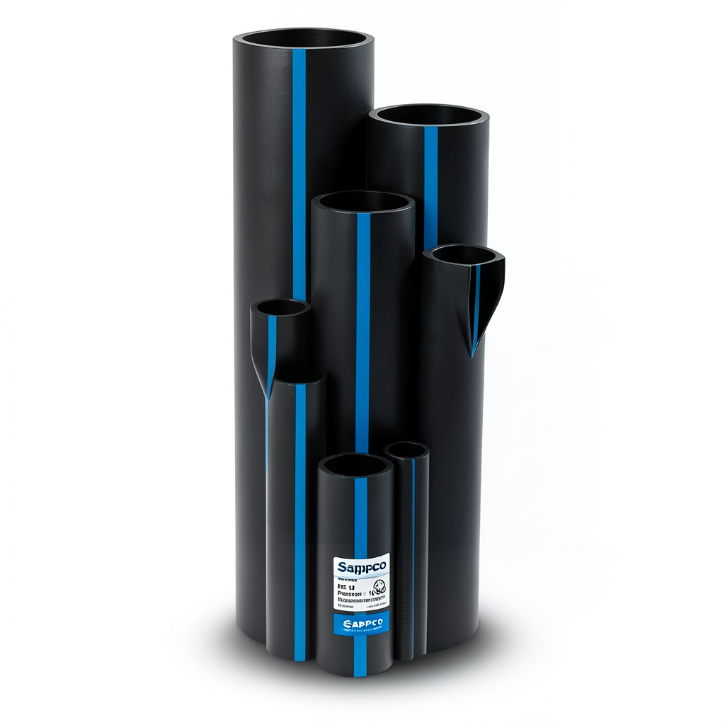 أنابيب HDPE سابكو PE 100 ضغط 16 بار قطر خارجي 250 مم سمك 22.7 مم لون اسود | سابكو