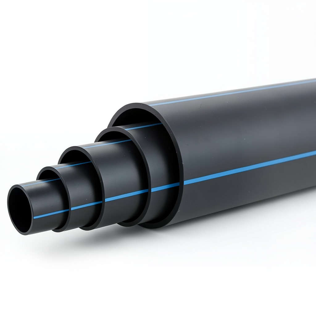 HDPE Polyethylene Pipe PN 12.5 Bar PE 100 OD 200 mm SDR 11 Black