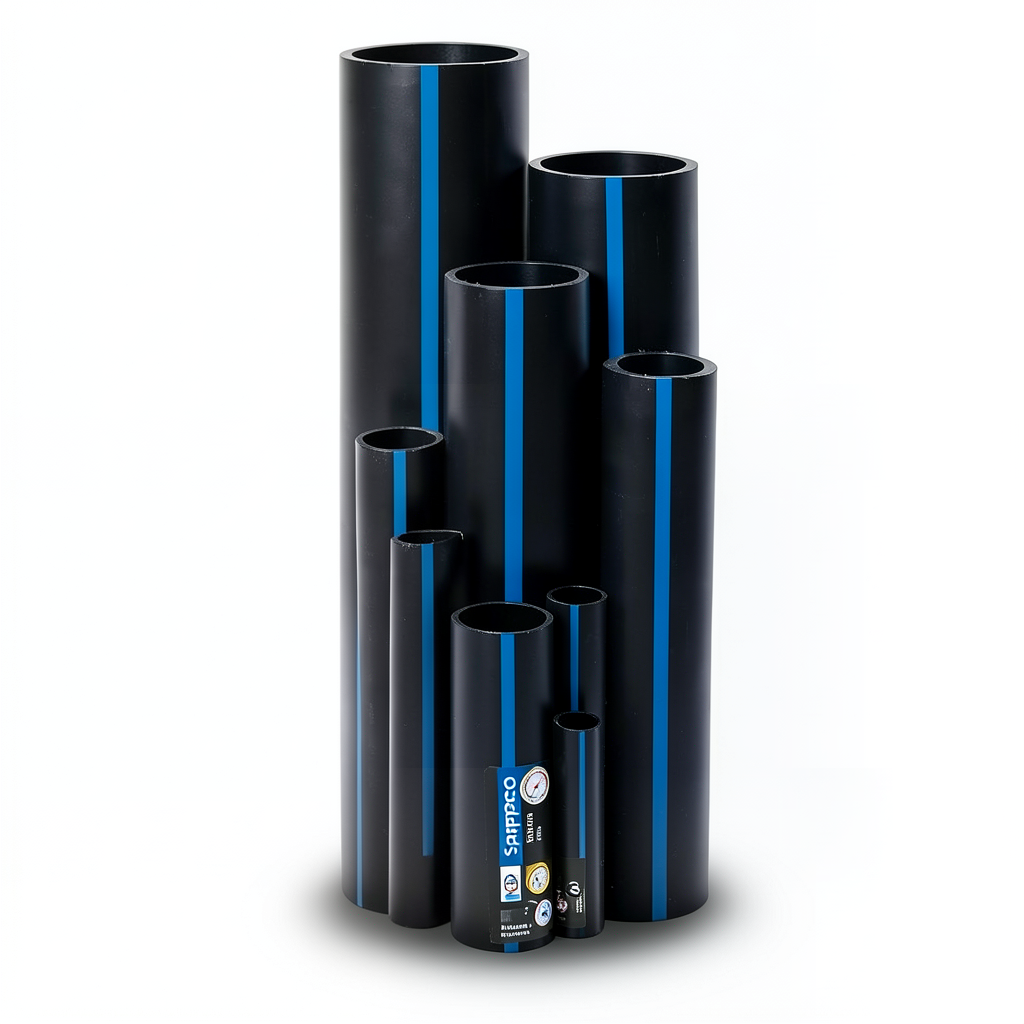 مواسير HDPE سابكو DR 17 ضغط 8.6 بار مقاس 315 مم سمك 18.5 مم لون اسود | سابكو