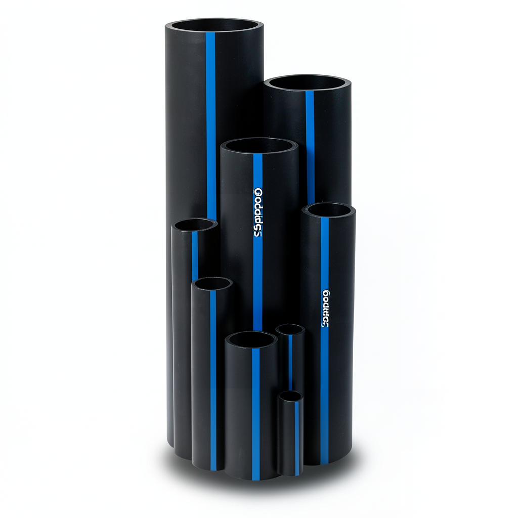 Sappco HDPE Pipes PE 100 Pressure 16 Bar Outside Diameter 280 mm Thickness 25.4 mm Black | SAPPCO