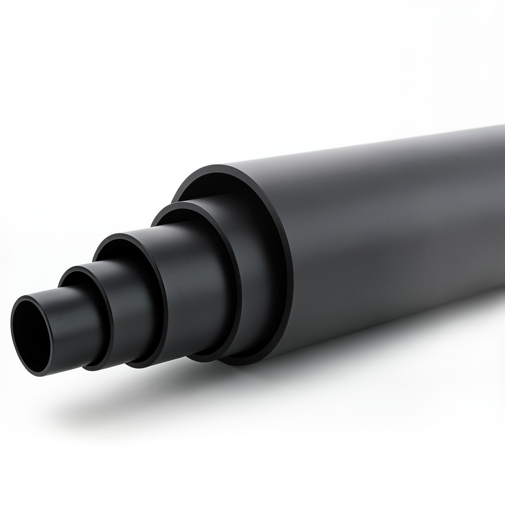 HDPE Polyethylene Pipe Nominal Pressure 12.5 Bar PE 100 OD 400 mm SDR 11 Black