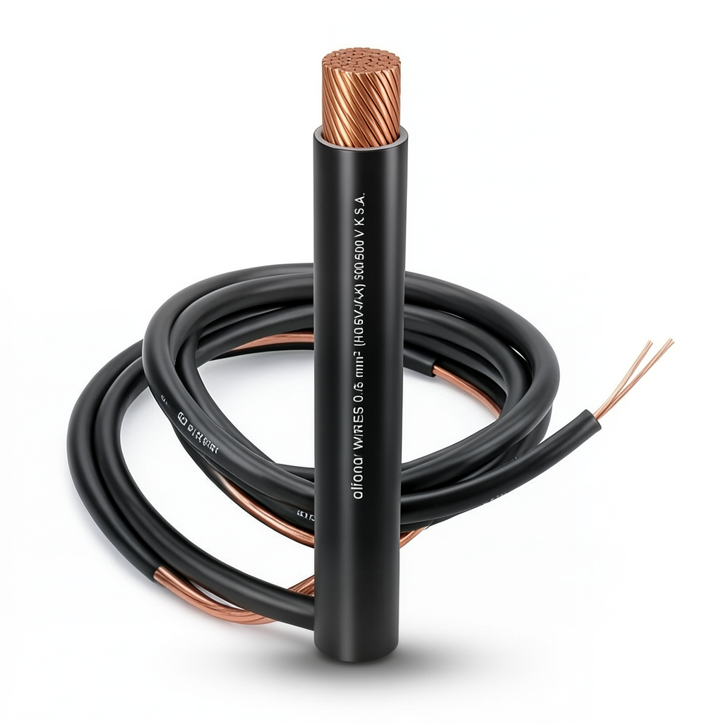 Copper Flexible Electric Wire Conductor 240mm, 450/750V, Heat Resistant PVC Insulated, Black | Al Fanar