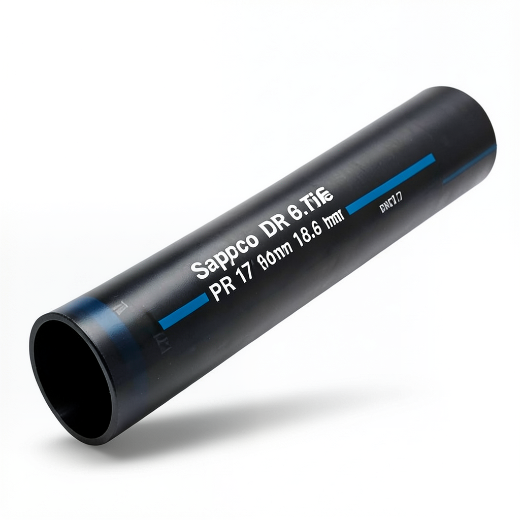 Sappco HDPE Pipe DR 17 PN 8.6 Bar Size 160 mm Thickness 9.4 mm Black | SAPPCO