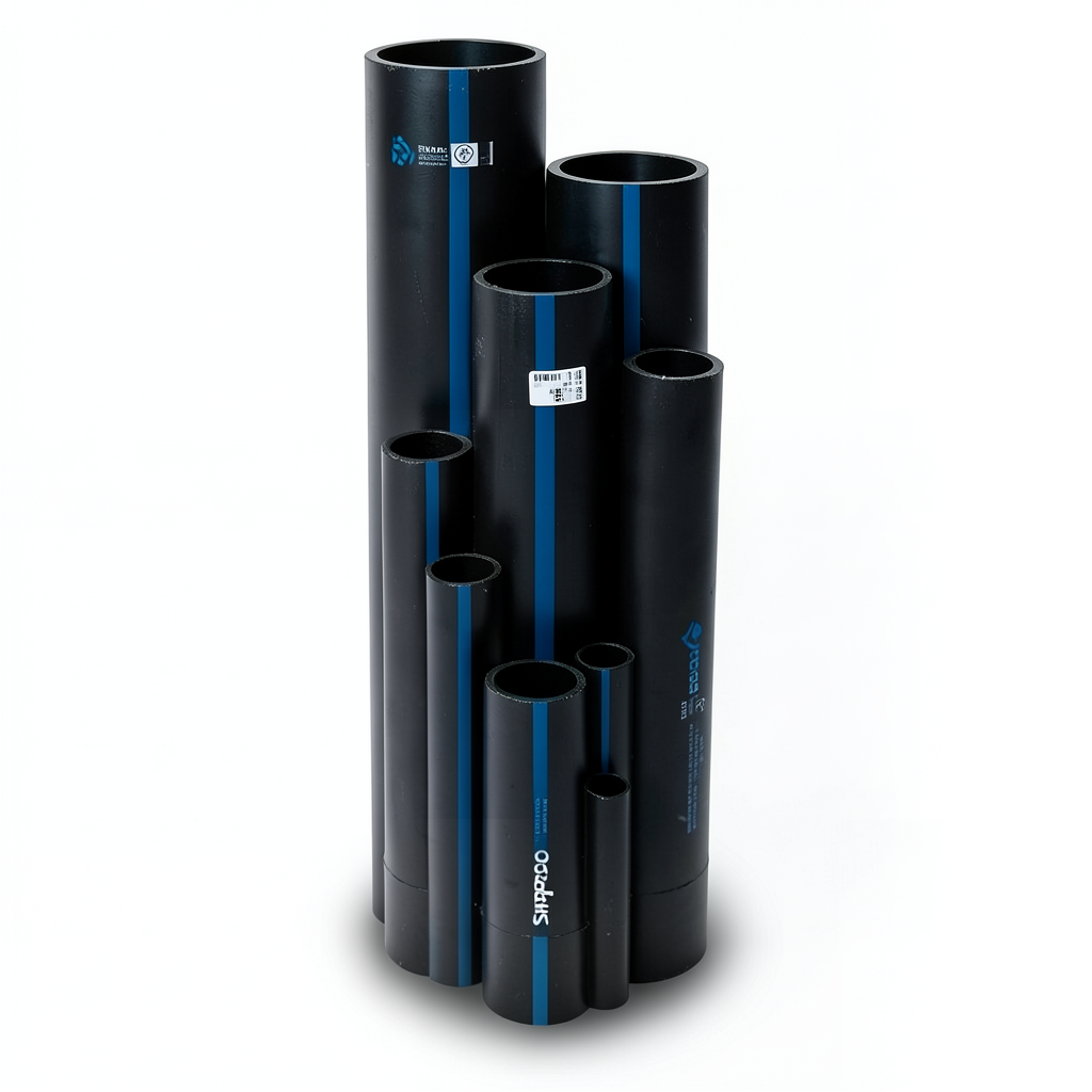 أنابيب HDPE سابكو DR 17 ضغط 8.6 بار مقاس 200 مم سماكة 11.8 مم لون أسود | سابكو