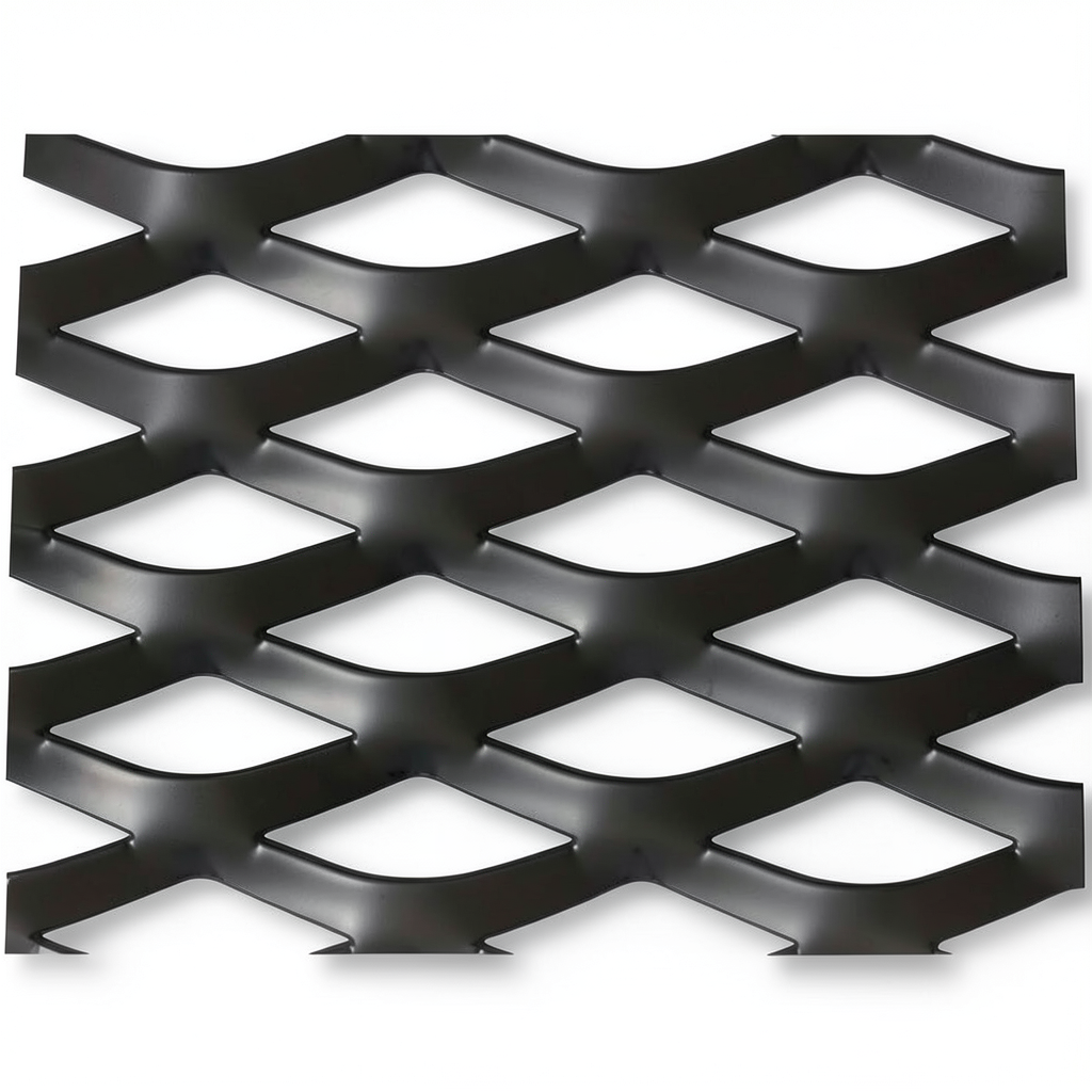 Hot Rolled Black Steel Expanded Metal Mesh Thickness 2.7 mm Width 1.22 m Length 7 m