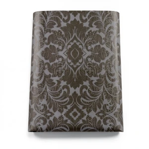 Italian Wallpaper Dark Brown Color Classic Design, Size 10mx0.70m
