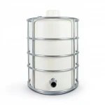 1000L UV-Stabilised HDPE Water Tank with Galvanised Cage