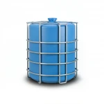 1000L UV-Stabilised HDPE Water Tank with Galvanised Cage