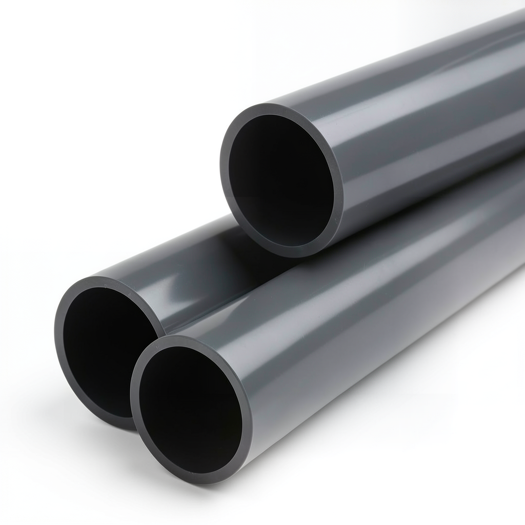 UPVC Plastic Pipe Class 6 Size 1 inch Thickness 4 mm Dark Gray