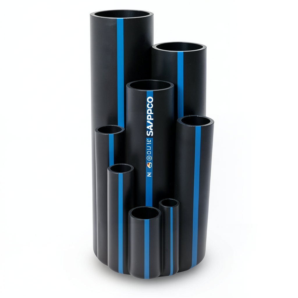 Sappco HDPE Pipe PE 100 Size 50 mm Thickness 3 mm Black | SAPPCO