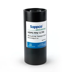 Sappco HDPE Pipe DR 11 PN 13.79 Bar Size 90 mm Thickness 8.2 mm Black | SAPPCO