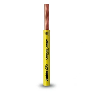 لفة سلك مفرد نحاس مجدول CU/PVC مقاس 150mm2، 450/750 فولت، لون أصفر | شركة كابلات جدة
