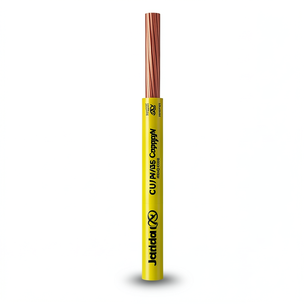 لفة سلك مفرد نحاس مجدول CU/PVC مقاس 150mm2، 450/750 فولت، لون أصفر | شركة كابلات جدة