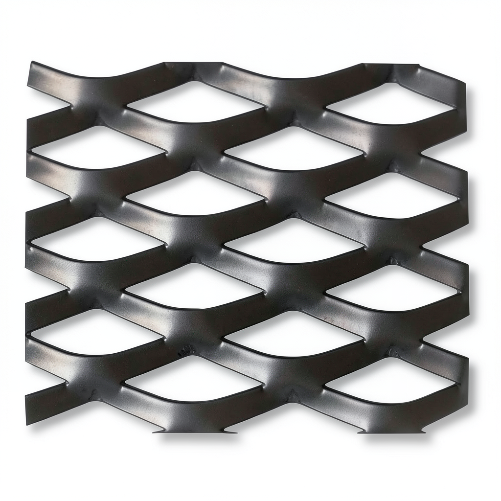 Hot Rolled Black Steel Expanded Metal Mesh Thickness 3 mm Width 1.22 m Length 4 m