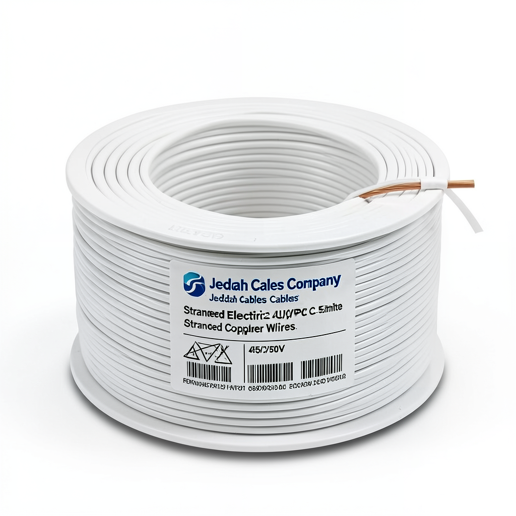 Stranded Electric Wire CU/PVC 2.5mm 450/750 Volts White | Jeddah Cables Company