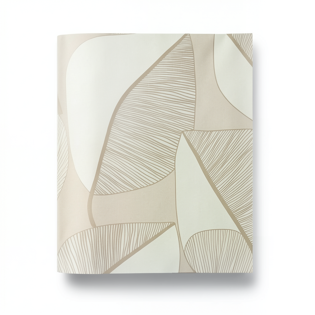Leaf-patterned Wall Covering 10m x 0.53m Beige