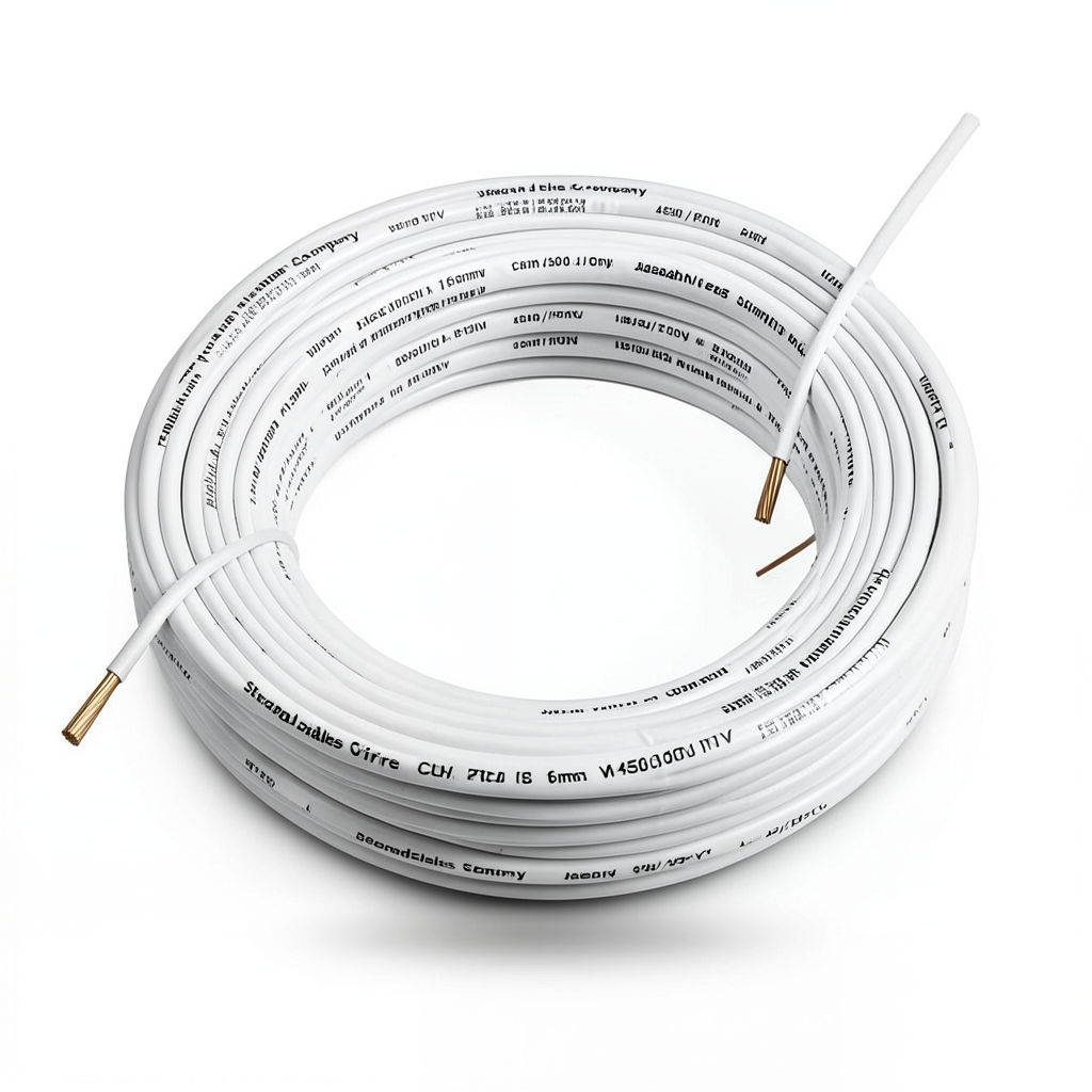 Stranded Electric Wire CU/PVC 16mm, 450/750V, White Color | Jeddah Cables Company