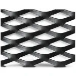 Hot Rolled Steel Expanded Metal Mesh Thickness 3.8 mm Width 1.22 m Length 5 m, Black
